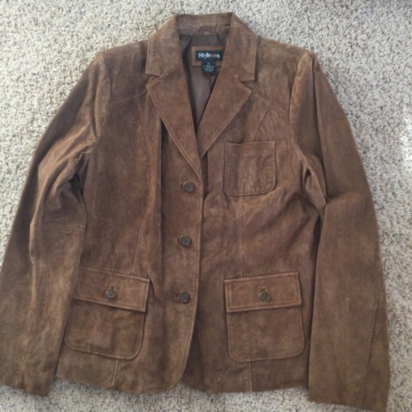 Style&CO. GENUINE LEATHER CARAMEL BLAZER From Macy’s - Picture 11 of 17